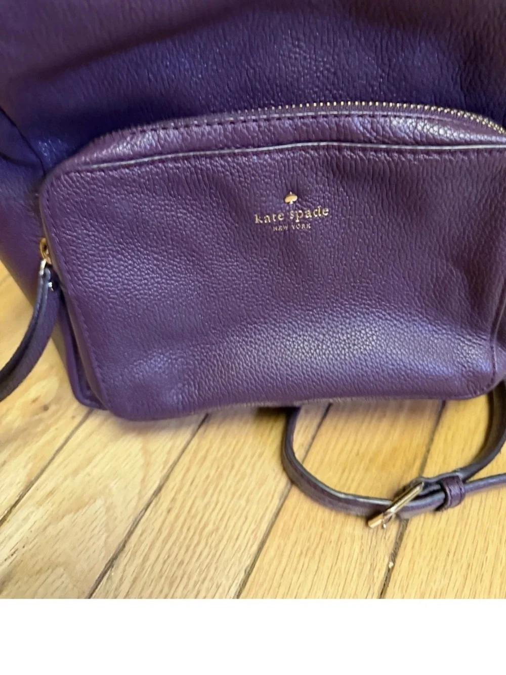 kate spade Plum Pebbled Leather Mini Backpack - Deep Berry